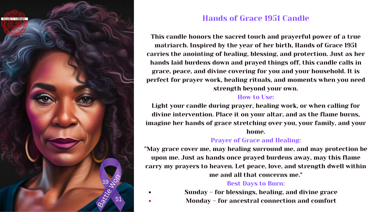 HANDS OF GRACE 1951 CANDLE