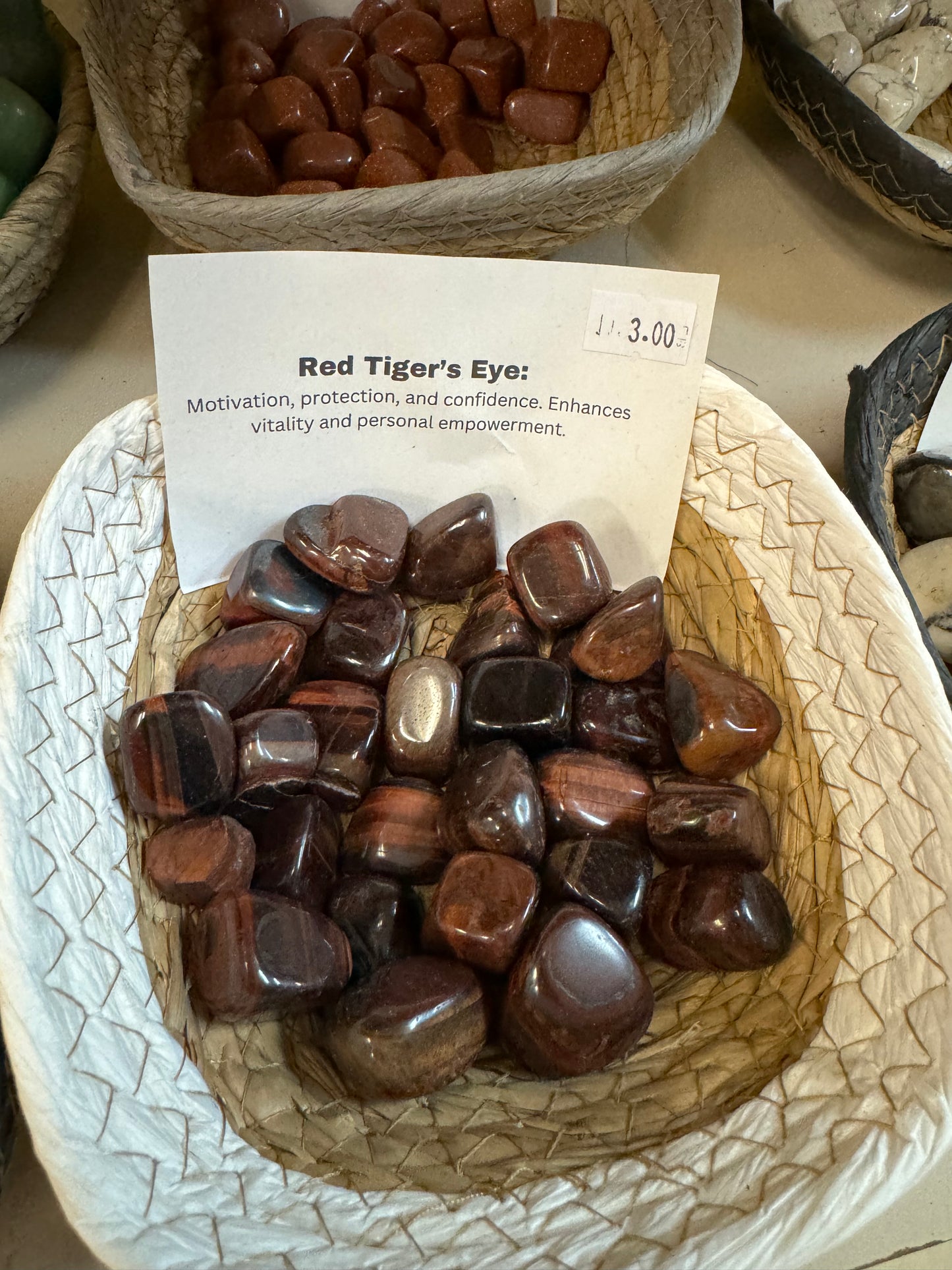 Red tigers eye
