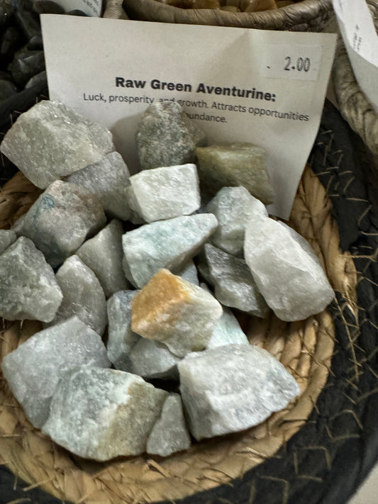 Raw green aventurine