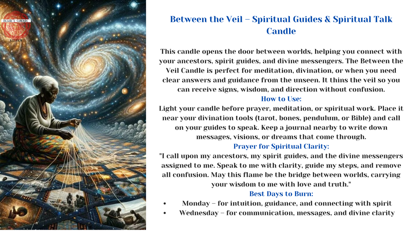 BETWEEN THE VEIL - SPIRITUAL GUDIES & SPIRITUAL TALK CANDLE