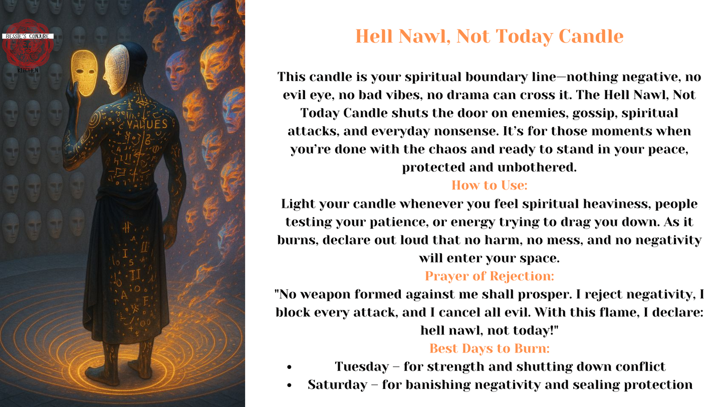 HELL NAWL , NOT TODAY CANDLE